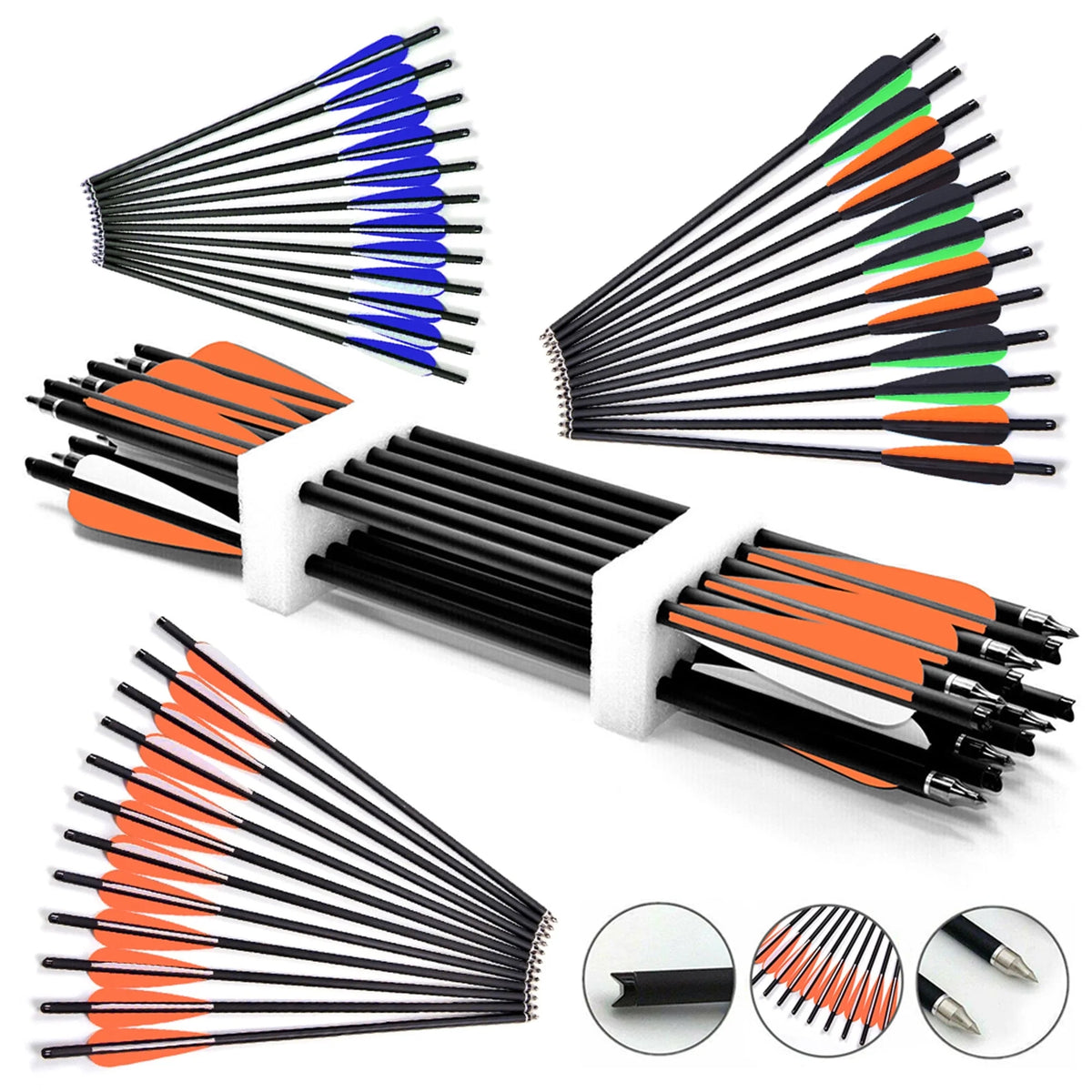 20'' Carbon Crossbow Arrows, Pack of 12 J11119