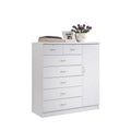 White 7 Drawer Chest with 1 Door E994192