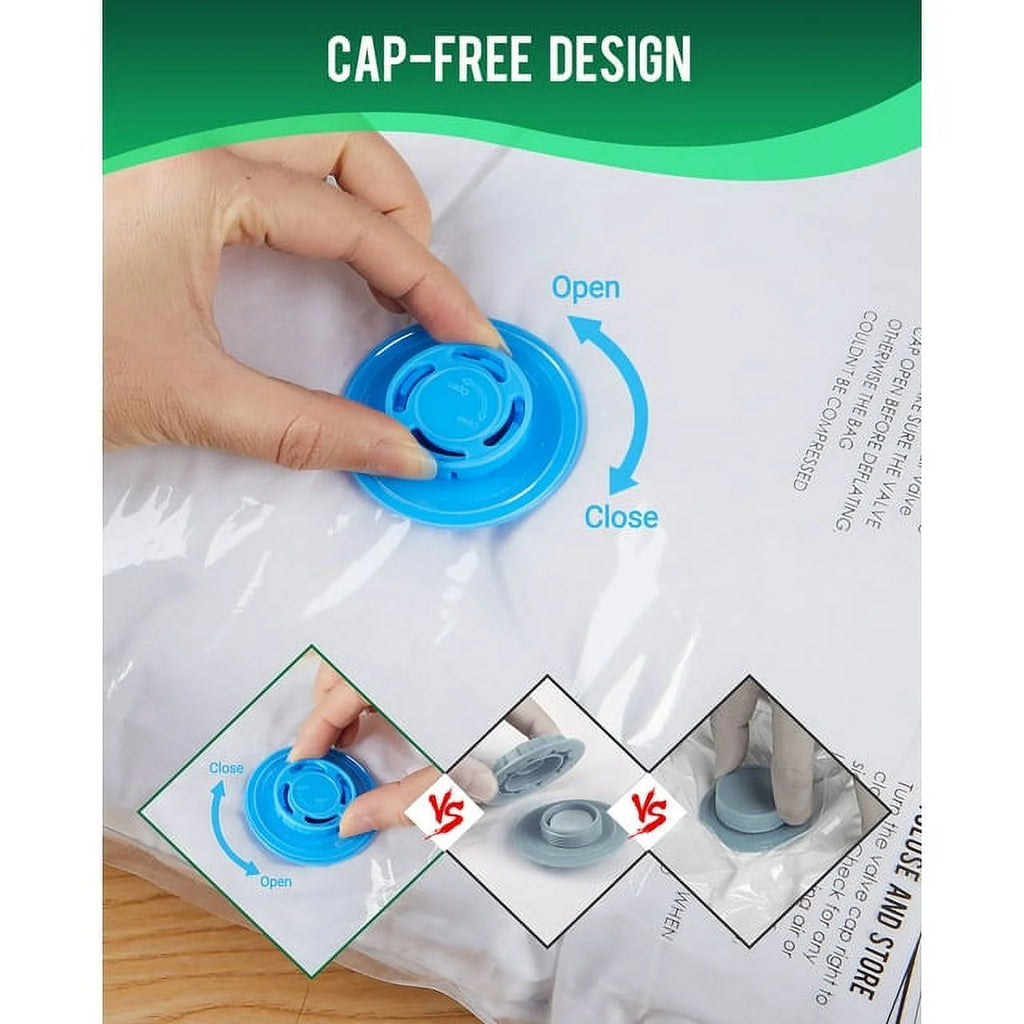 10 Pack Vacuum Storage Bags Small with Electric Air Pump Reusable Compression 24"x16" O656