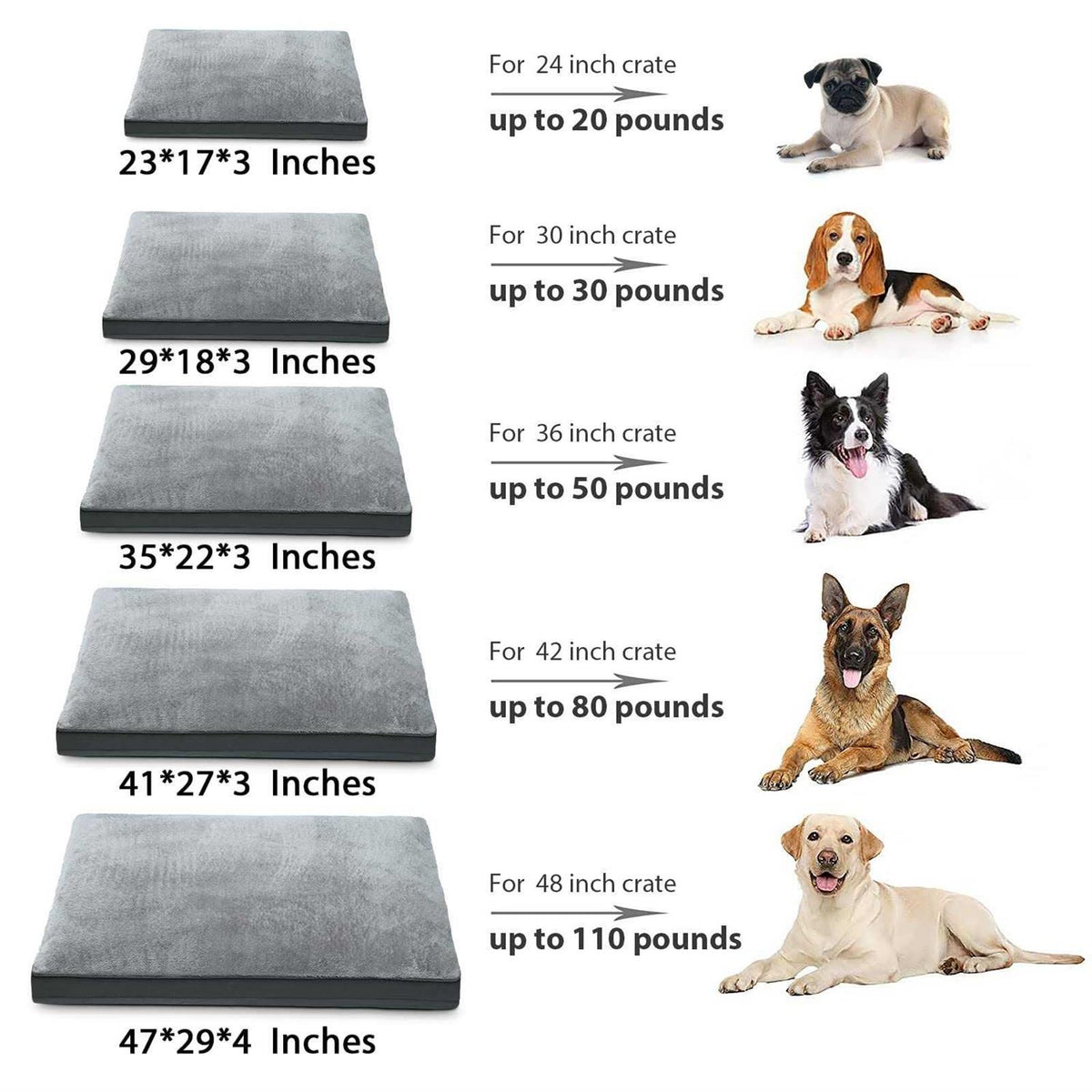 Waterproof Plush Dog Bed with Removable Washable Cover X14000