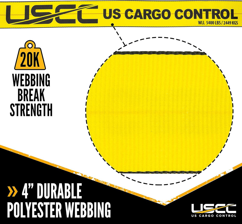 4 Inch x 30 Foot Winch Straps with Twisted Sewn Loop 10 Pack M799