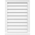 22x22W x 42x22H Vertical Surface Mount PVC Gable Vent with Brickmould V10778