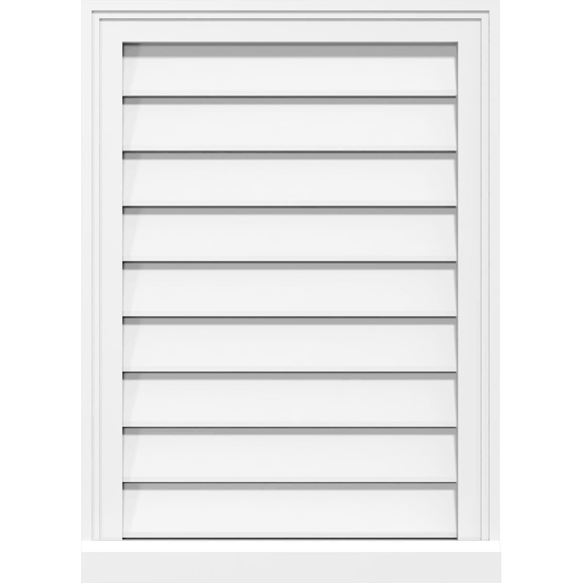 22x22W x 42x22H Vertical Surface Mount PVC Gable Vent with Brickmould V10778