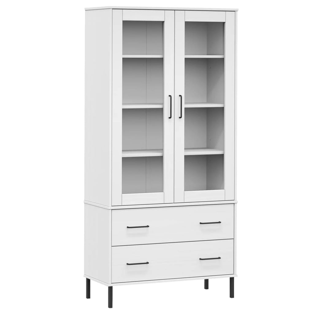 Pine Wood Bookcase with 2 Doors and 2 Drawers M320
