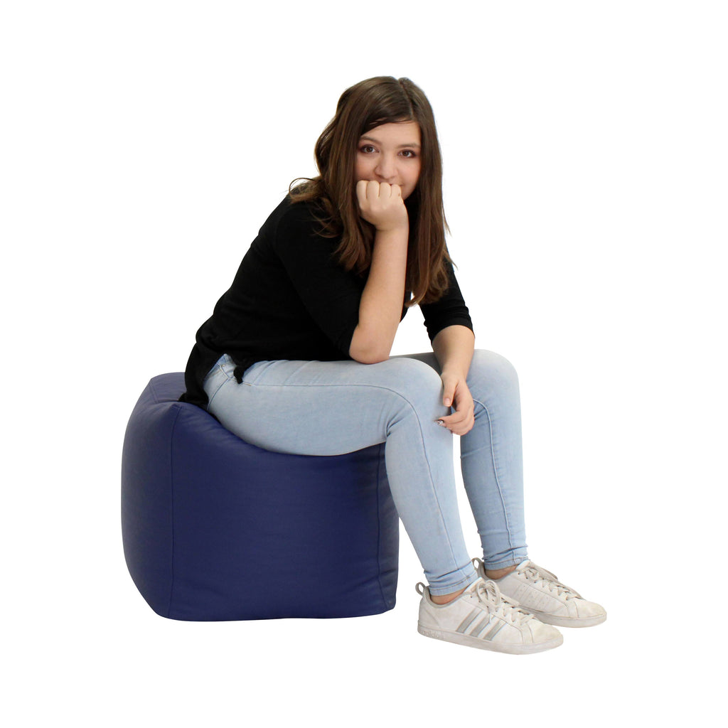 Raspberry Square Bean Bag Pouf Z618182