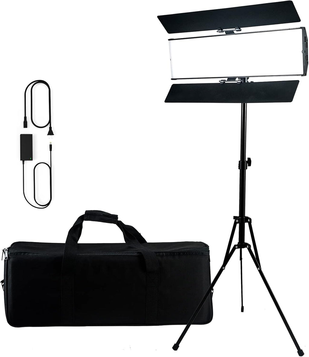 180W Bi-Color 3200-5600K CRI 96+ LED Panel Video Light with Barndoor Z522484