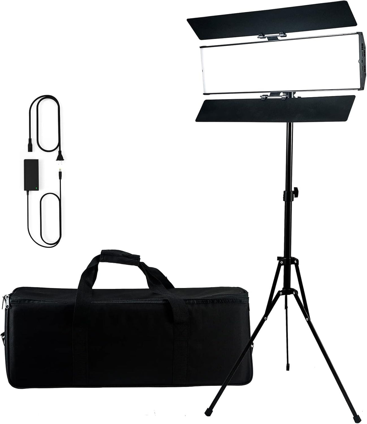 180W Bi-Color 3200-5600K CRI 96+ LED Panel Video Light with Barndoor Z522484