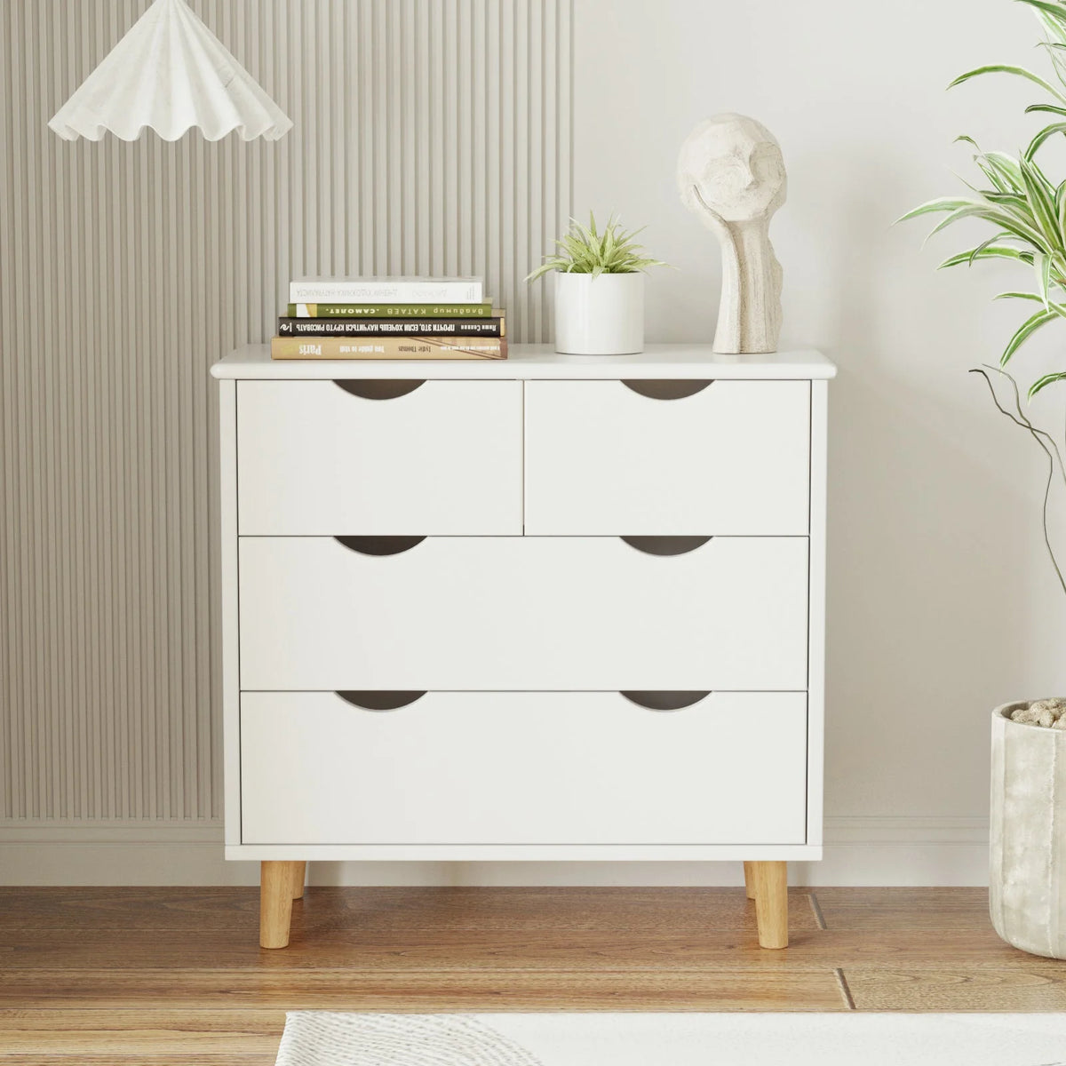 White 6 Drawer Wood Dresser O1321