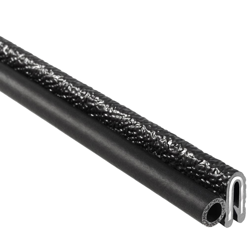 Trim Seal with Side Bulb, 3/4” Bulb Seal Diameter, 25’ Length, PVC Plastic with EPDM Rubber Seal, Pack of 2 K37937