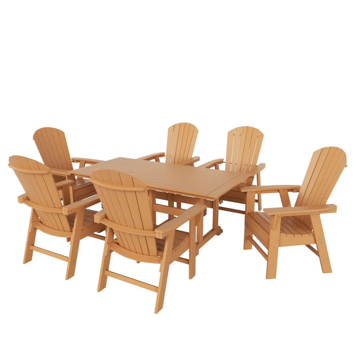 7-Piece All Weather Outdoor Dining Set with Armchairs Q807