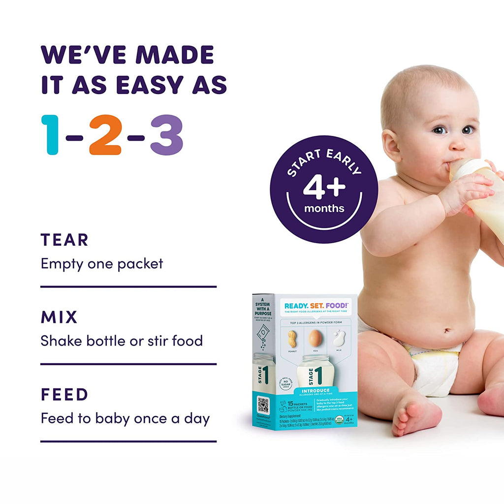 Organic Early Allergen Introduction Mix-Ins, Stage 1 15 Day, Unflavored Y984654