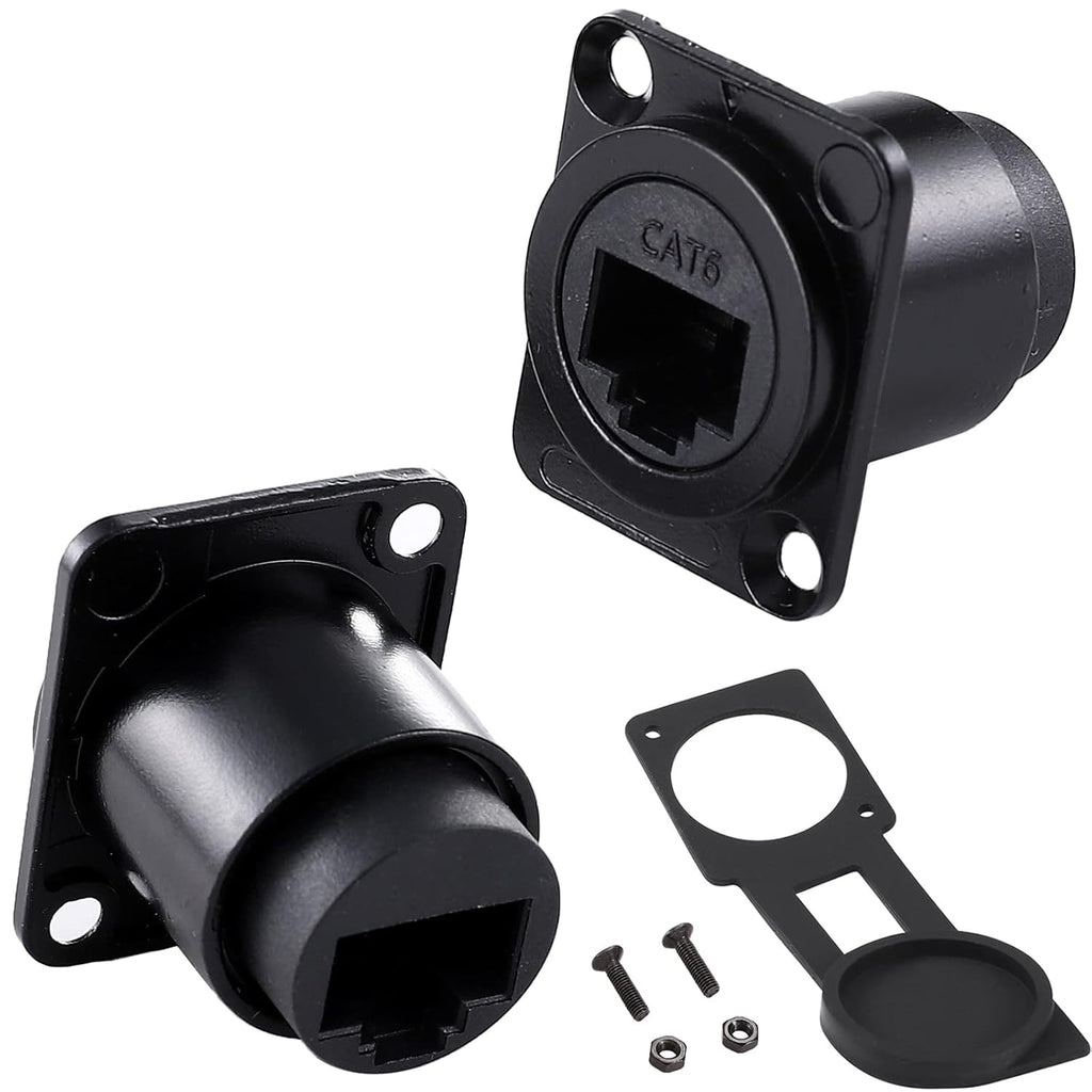 10 Pack Shielded RJ45 Panel Mount Coupler V739486