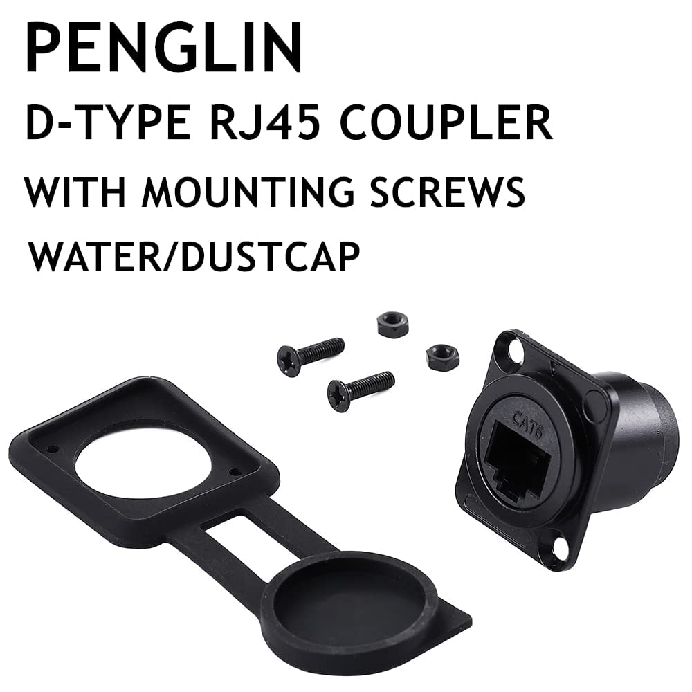 10 Pack Shielded RJ45 Panel Mount Coupler V739486