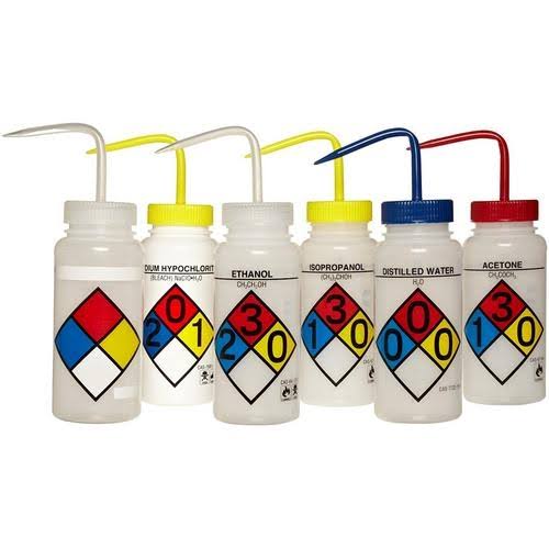 500ml Safety-Labeled Wide Mouth Wash Bottles Z5302