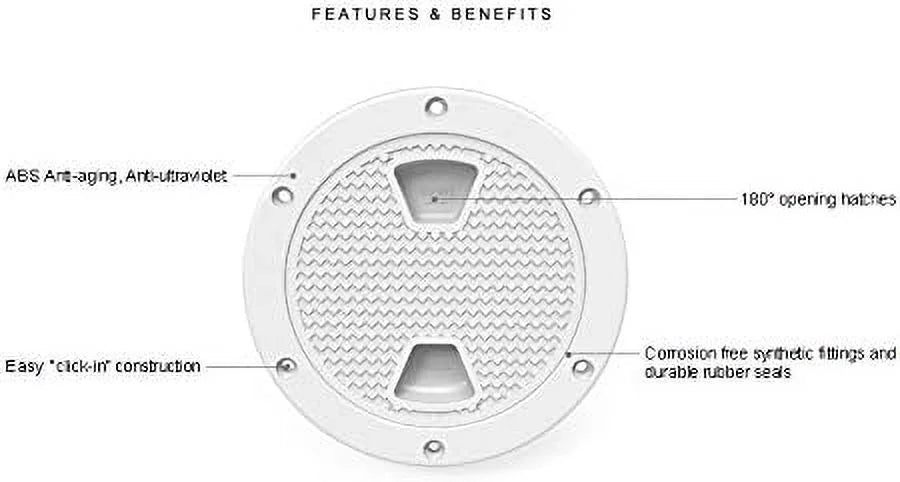 White Circular Non Slip Inspection Hatch L9762