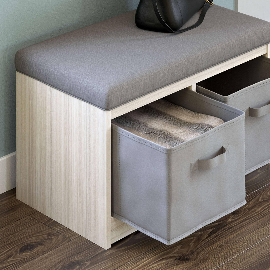 Gray Storage Bench N2517
