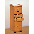 8-Drawer Roller Cart in Pine E562