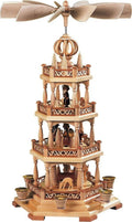 Natural 3-tier Christmas Pyramid, Height 58 cm L398