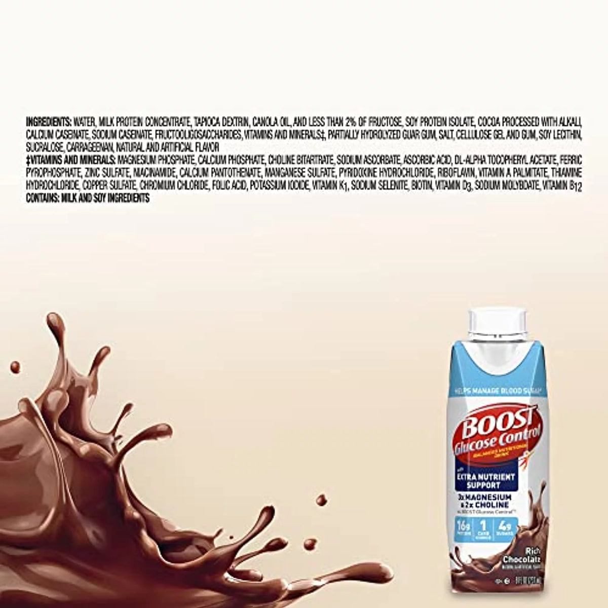 Rich Chocolate Nutritional Drink, 8 Fl Oz, Pack of 24 P335839