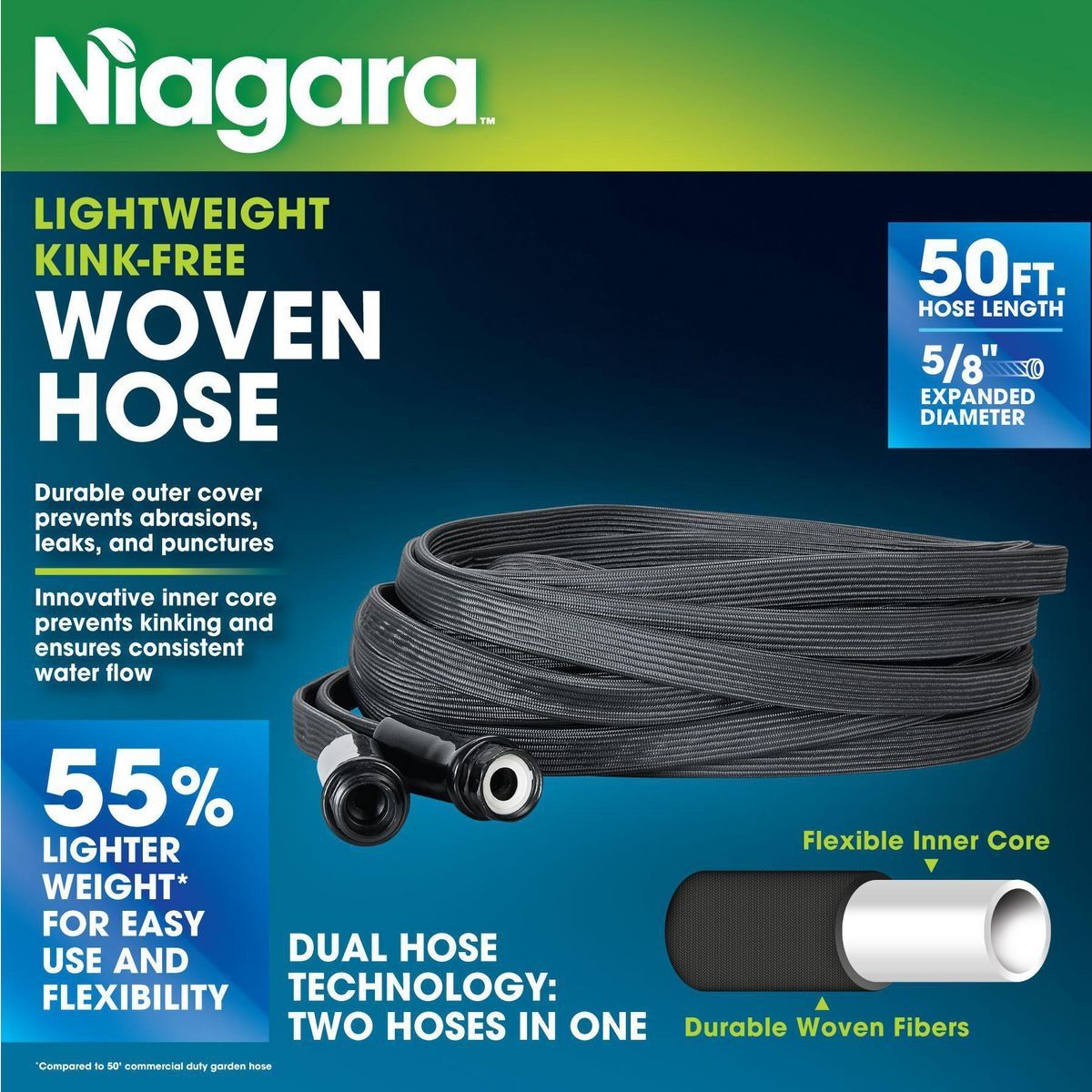 50 ft. x 5/8 in. Lightweight Kink-Free Woven Hose X928161