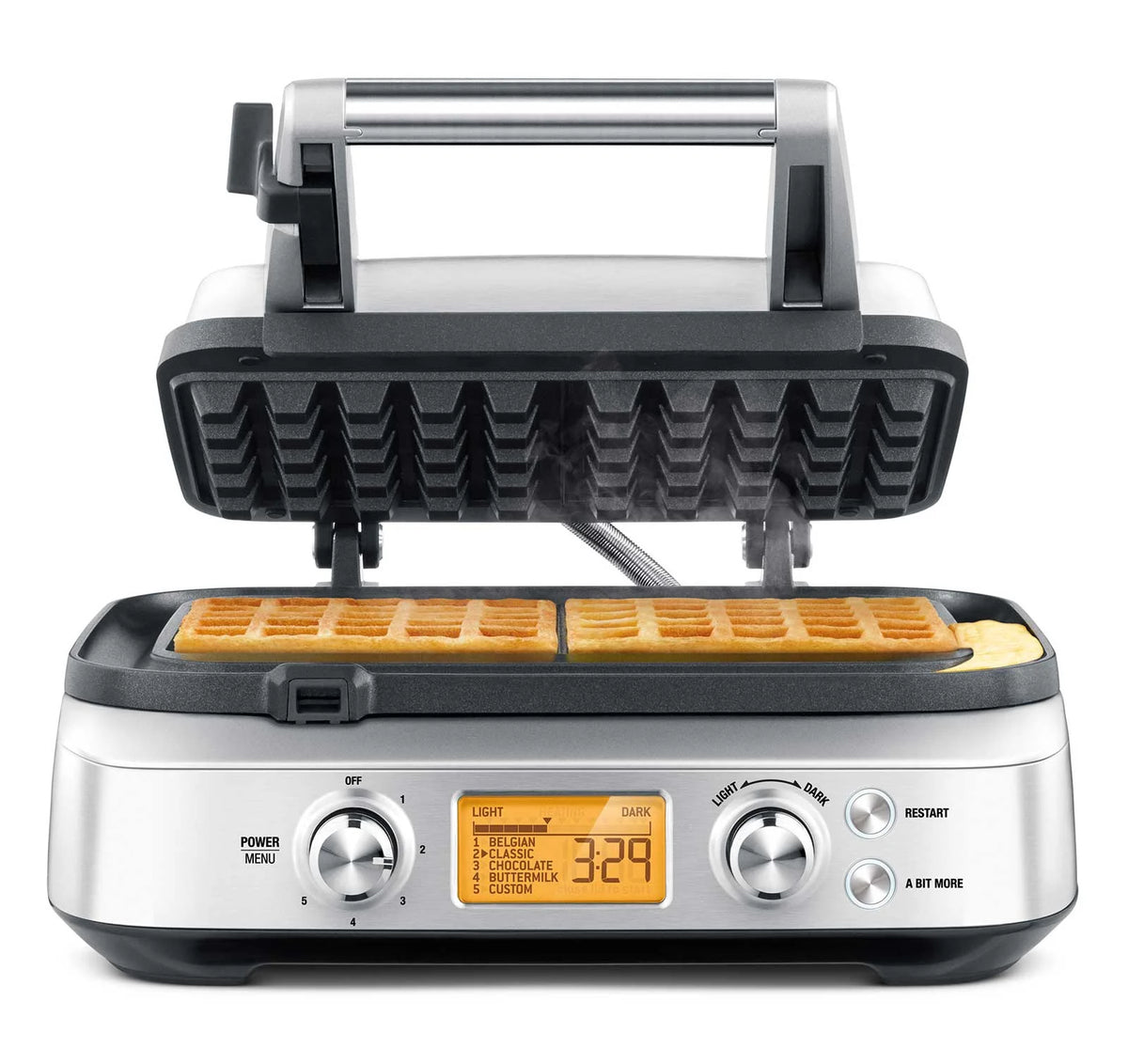 Brushed Stainless Steel 2 Slice Waffle Maker F5007