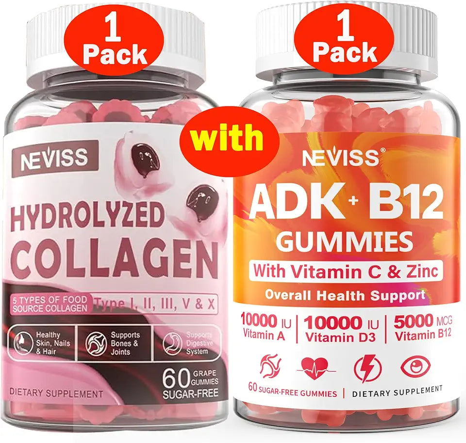Hydrolyzed Collagen Gummies + Vitamin ADK with B12 Gummies F83914