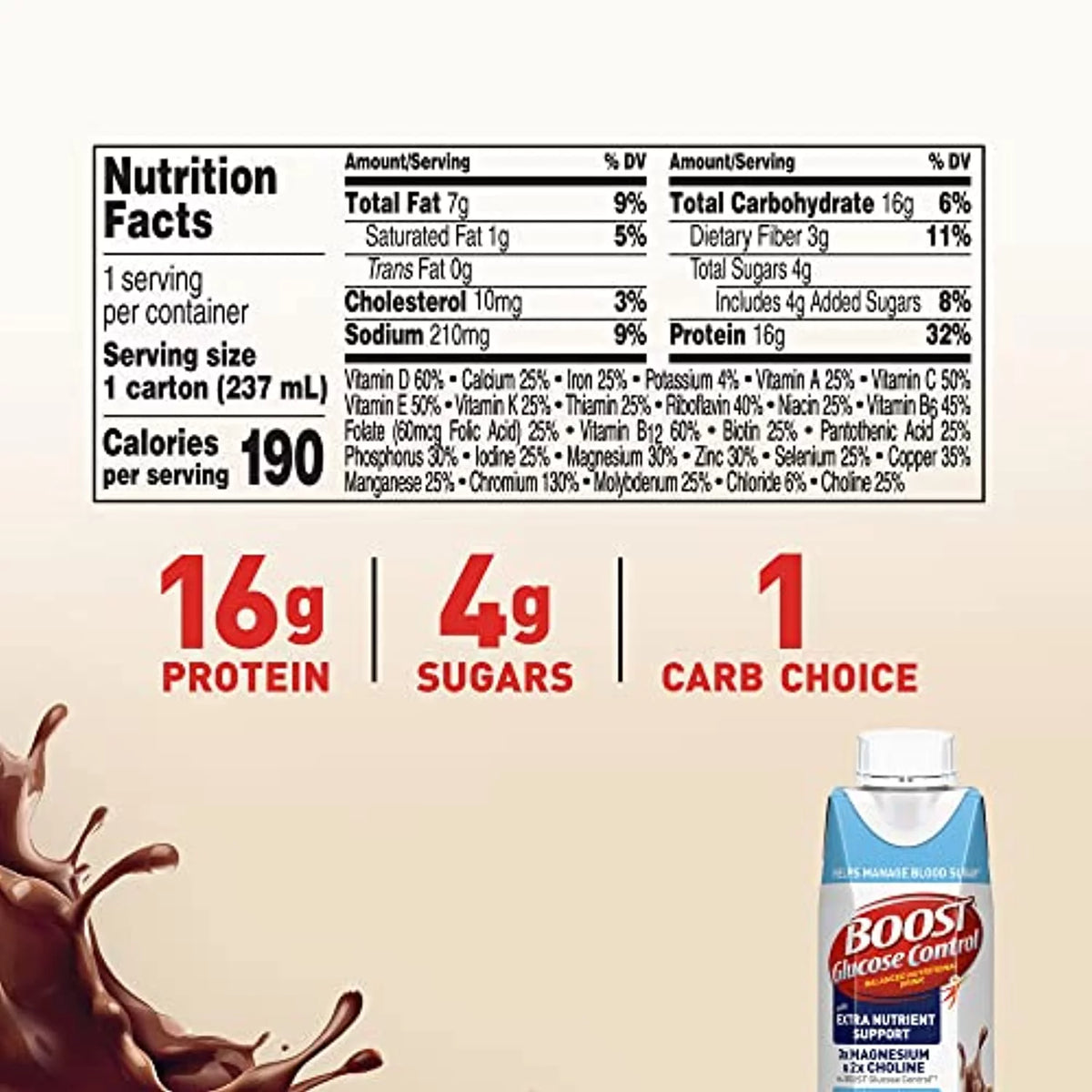 Rich Chocolate Nutritional Drink, 8 Fl Oz, Pack of 24 P335839