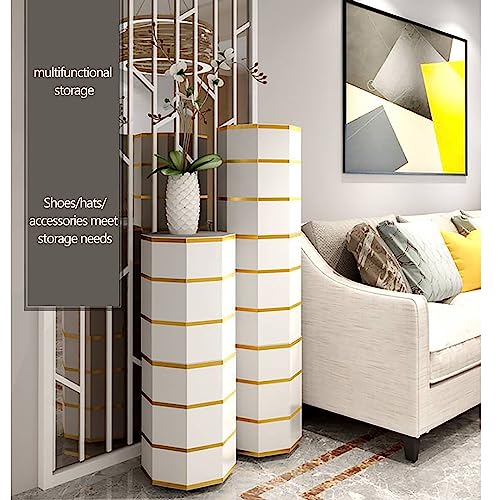 Rotating Shoe Rack Tower 360° Rotating Shoe Cabinet Round Shoe Rack Organizer Tower Staircase Storage Vertical Shoe Rack Q41316