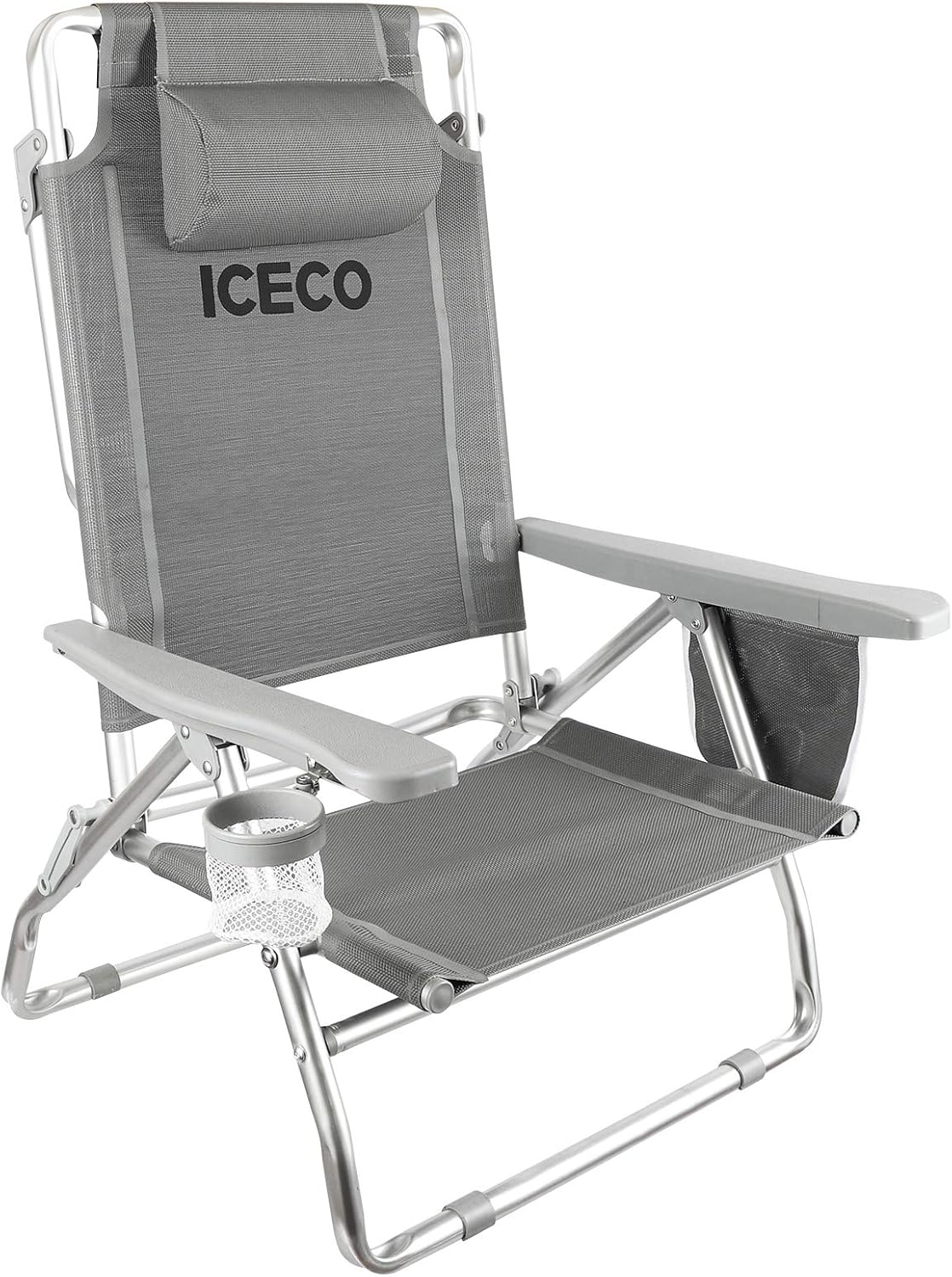Folding Aluminum Camping Chair with Cup Holder F503659