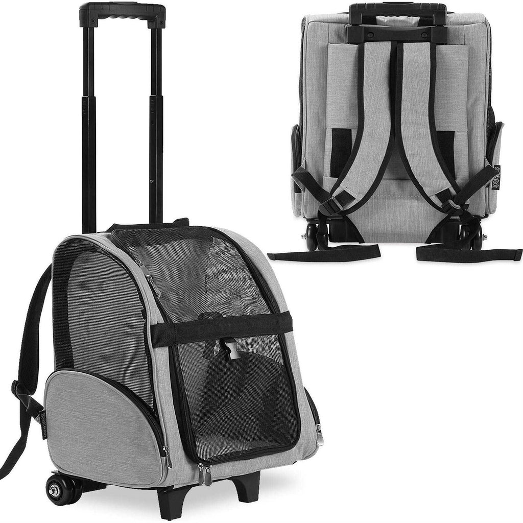 Backpack Pet Travel Carrier with Wheels F543