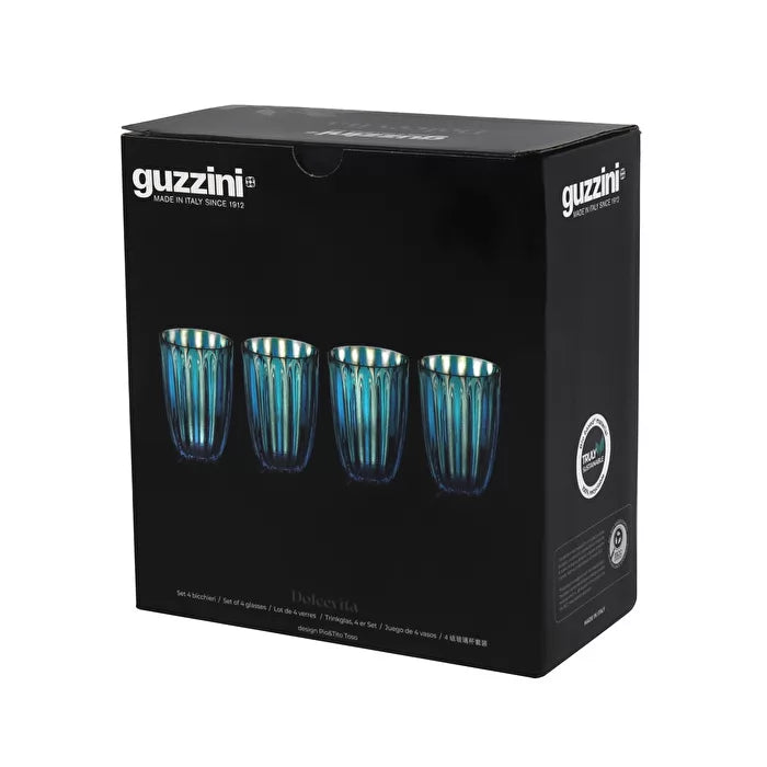 Set of 4 Blue Glasses K842
