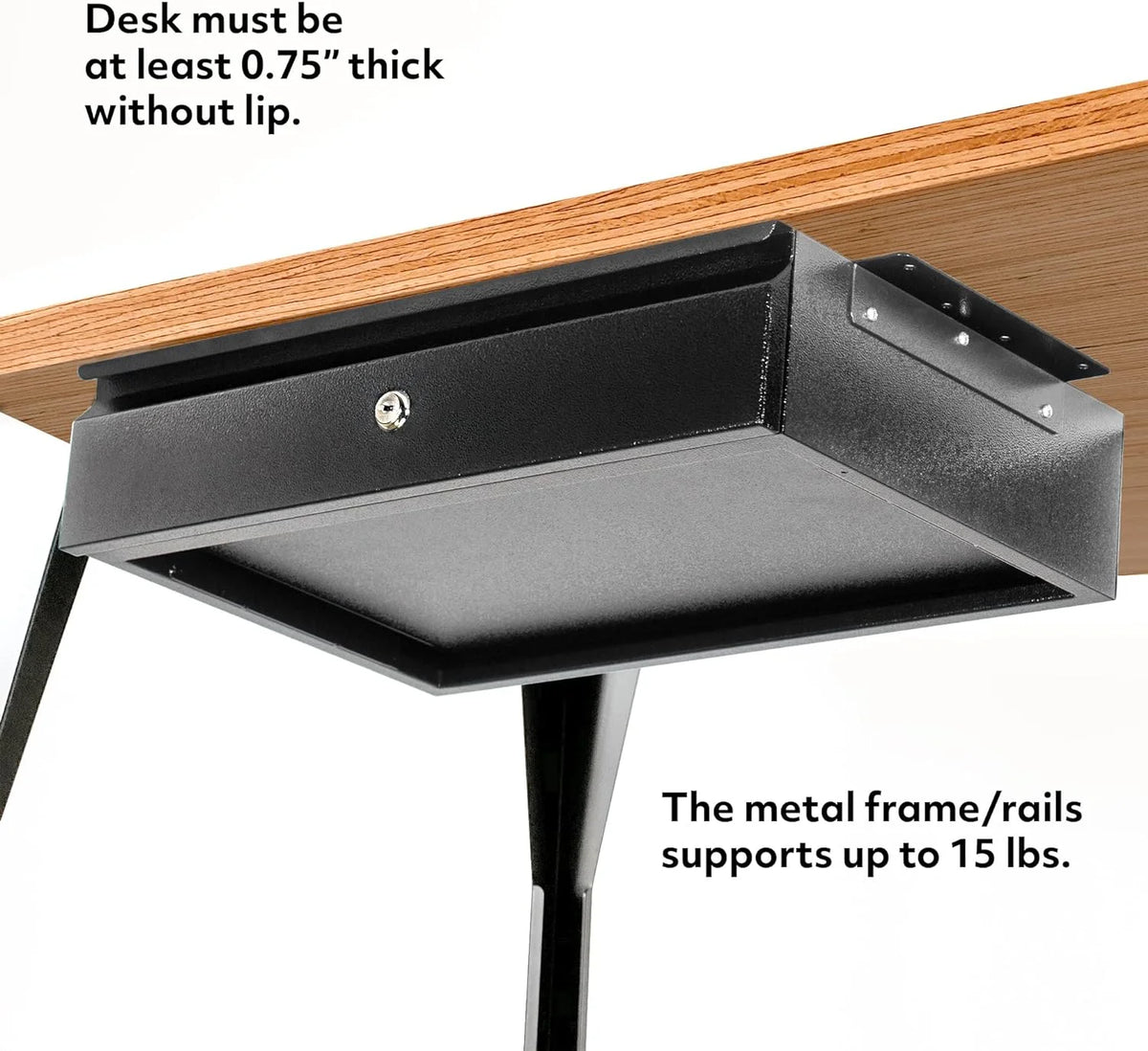 Steel Under Desk Drawer With Lock And Keys L222906