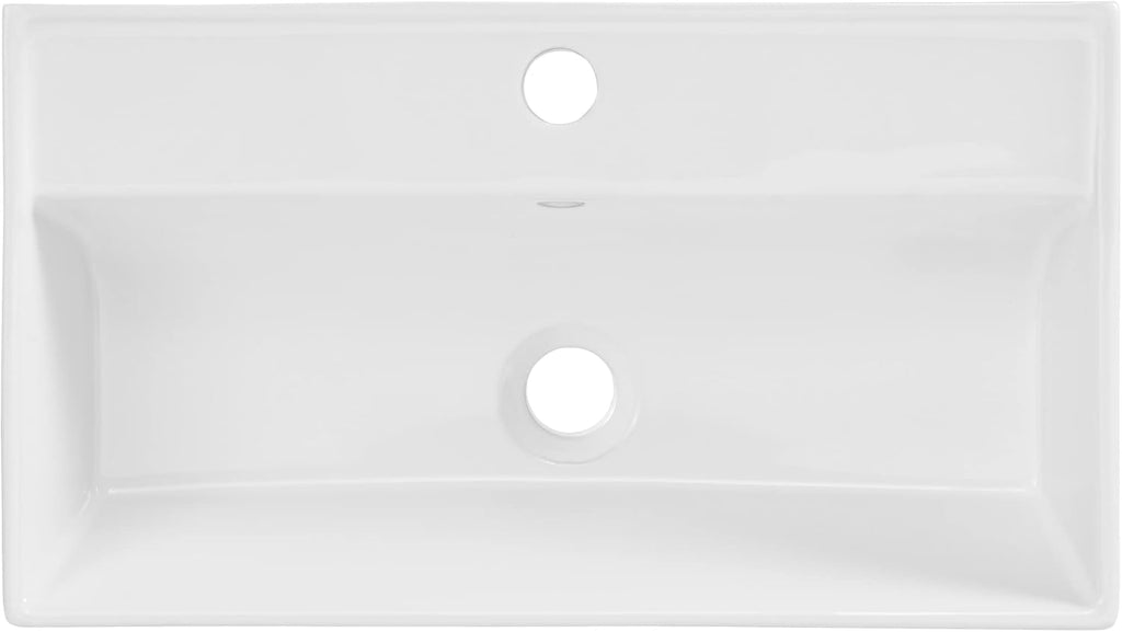22" Wall-Mount Bathroom Sink with Brushed Gold Towel Bar C394