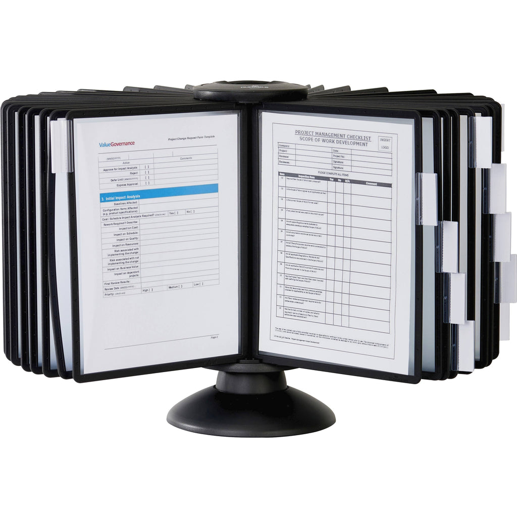 Black Sherpa 40-Panel Carousel Reference System, 80-Sheet Capacity N1725