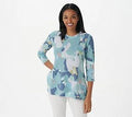 Camo Printed Cloud Waffle Knit Top E40695