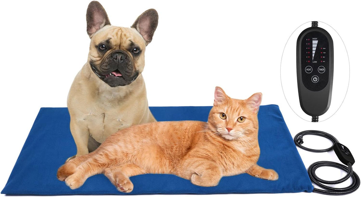 Waterproof Electric Pet Heating Pad with 6 Levels Temperature & 4 Timers Auto Power Off C932749