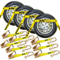 Classic Yellow 4 Pack Car Tie Down Chain Anchors Flat Bed Side Rail J53580