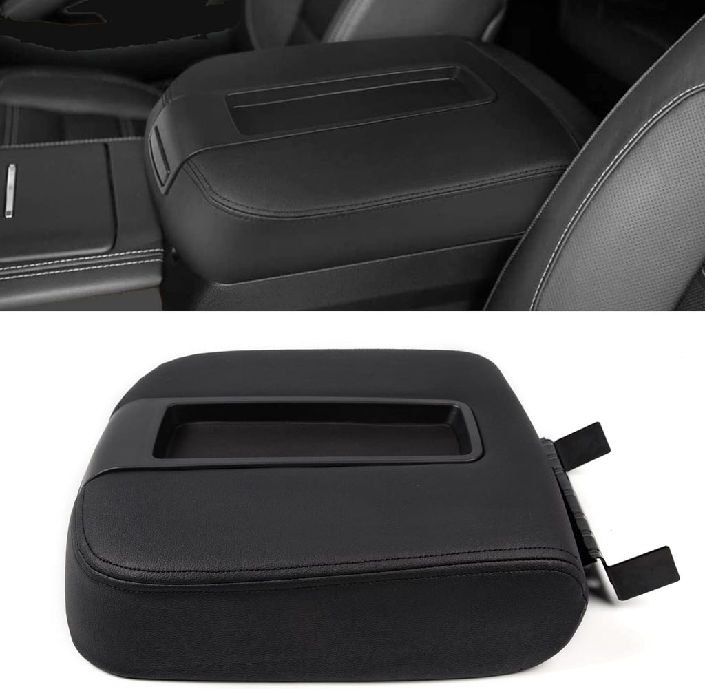 Front Center Console Lid Armrest for Chevy GMC Silverado Sierra 2007-2014 (Gray) Pack of 2 E382