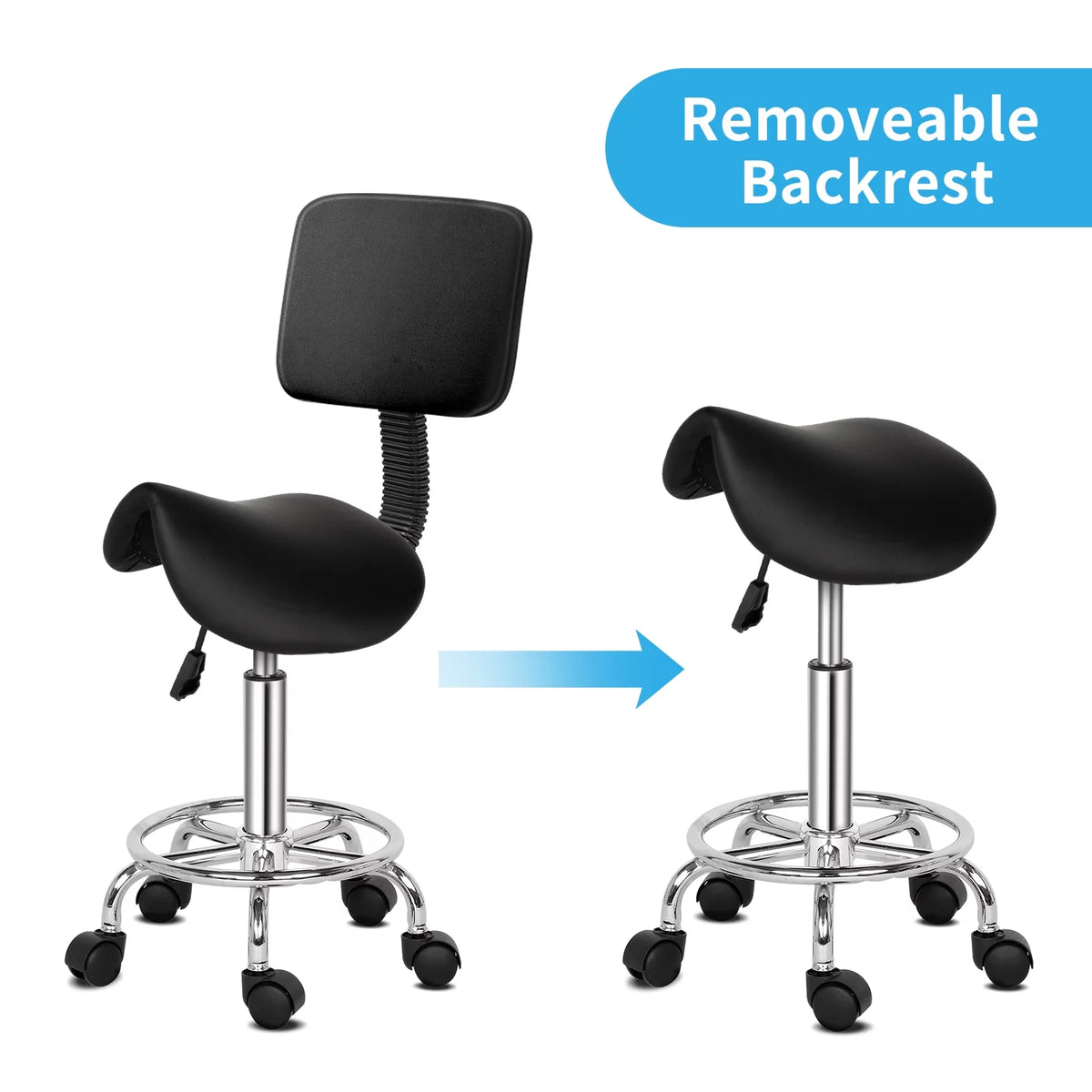 Adjustable Rolling Saddle Stool I825