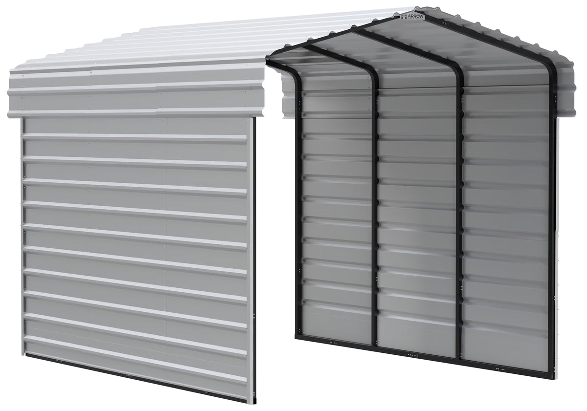 Galvanized Steel Carport Kit, 10' x 15' x 9' B916225