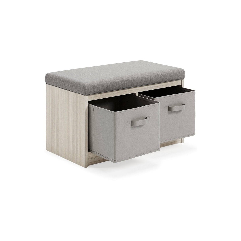 Gray Storage Bench N2517