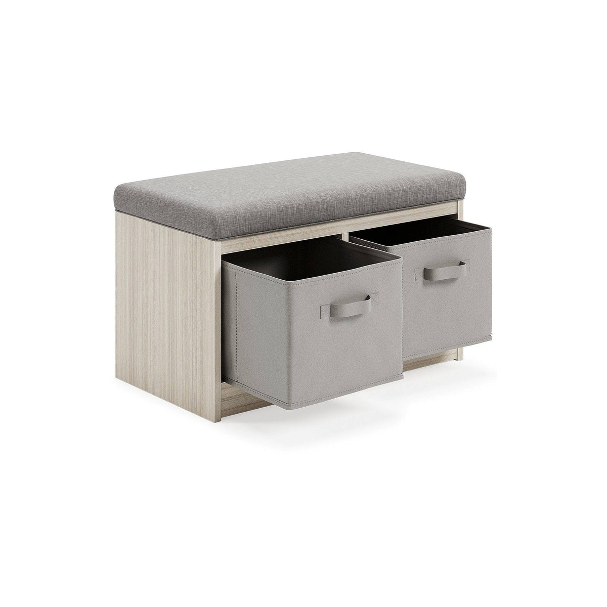 Gray Storage Bench N2517