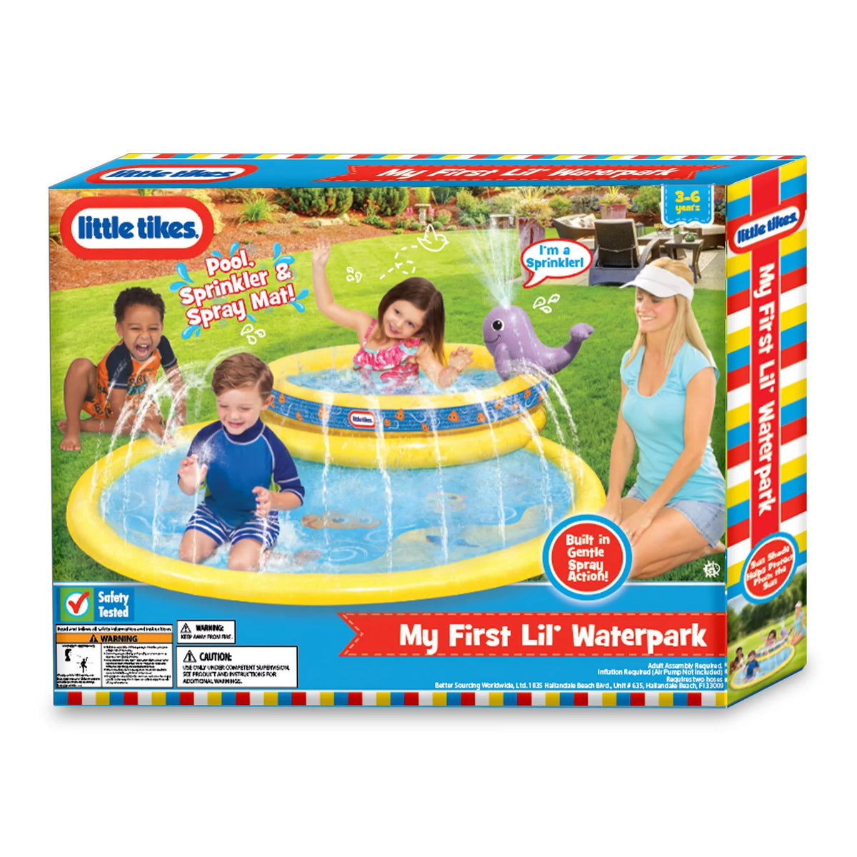 Round Splash Pool with Whale Sprinkler and Spray Mat M154286