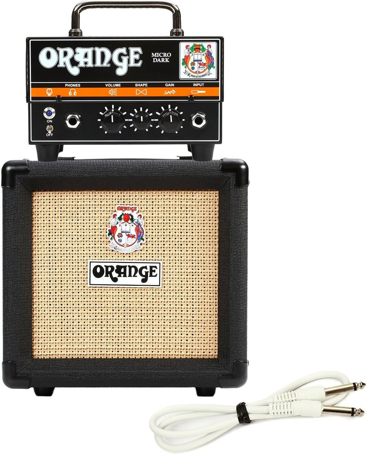 Orange Micro Dark Terror Hybrid Amp Head Mini Stack Combo with Cabinet T3207