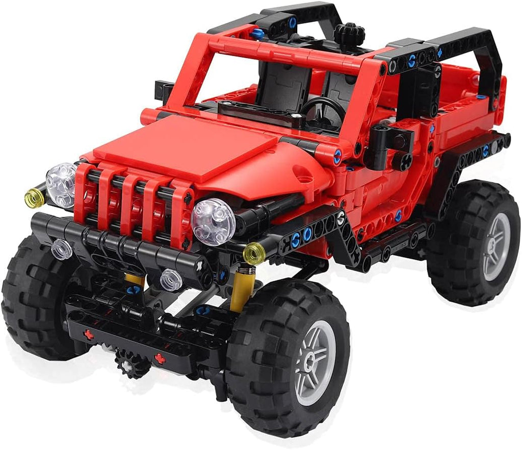 Yellow Off-Road Pickup Truck Building Blocks Toy Car with Brick Separator V781797