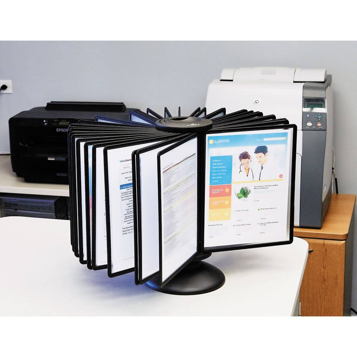 Black Sherpa 40-Panel Carousel Reference System, 80-Sheet Capacity N1725
