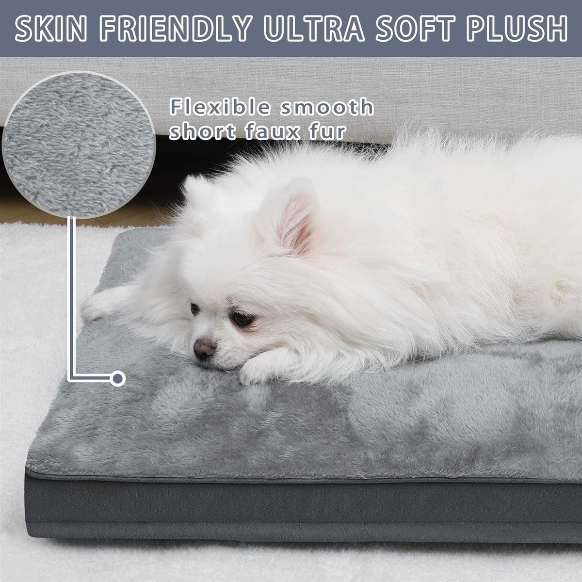 Waterproof Plush Dog Bed with Removable Washable Cover X14000