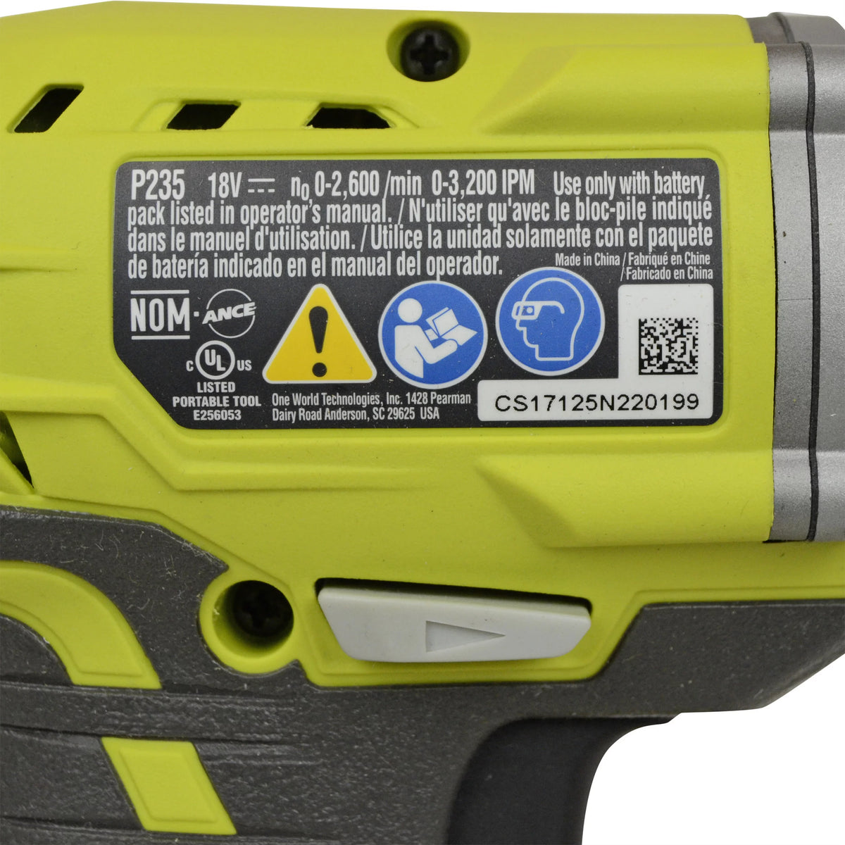 18V 1/4" Impact Driver Bare Tool L2175
