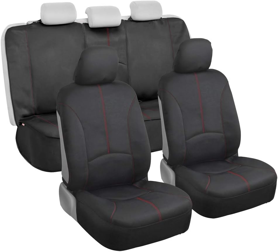 Gray Stitch Neoprene Waterproof Car Seat Covers Pack of 2 N4273
