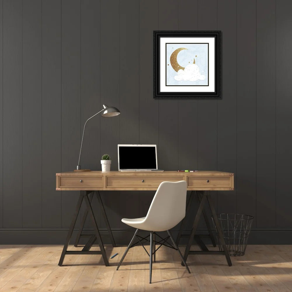 Black Ornate Wood Framed Art Print X180